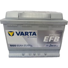 Varta 60 Ah. 640A (En) Start Stop Efb (Üretim TARİHİ:2026)