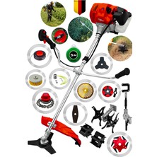 Lieber German 14 Pcs Full Setli Yan Tipi Benzinli Ot Çalı Çim Biçme Tırpanı Tırpan Makinesi