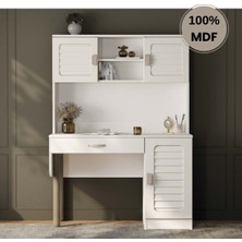 Comiet Lavanta   Mdf Kitaplıklı Dolaplı  Çalışma Masası