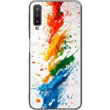 Le Balvo Samsung Galaxy A7 2018 Uyumlu Renk Skalası Baskılı Silikon Kılıf
