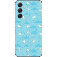 Le Balvo Samsung Galaxy A54 Uyumlu Kağıttan Uçak Baskılı Silikon Kılıf