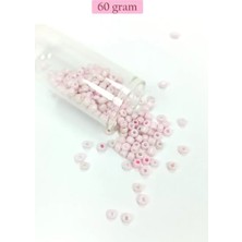 Royaleks Group Dökme Cam Kum Boncuk Büyük Boy (6/0) 4 mm - 60 Gram - Toz Pembe - BNC113