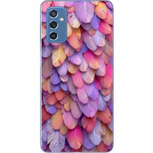 Le Balvo Samsung Galaxy M52 Uyumlu Tüylü Kalpler Baskılı Silikon Kılıf