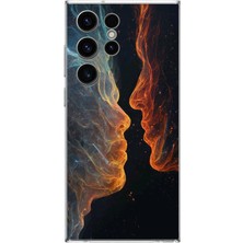 Le Balvo Samsung Galaxy S23 Ultra Uyumlu Kavuşan Çizgiler Baskılı Silikon Kılıf