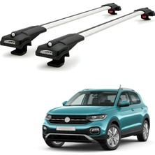 Rekapa Volkswagen T-Cross 2022-2026 Uyumlu Ara Atkı Tavan Barı , Araç Üstü Ekipman Taşıma Barı , 2 Adet - Gri