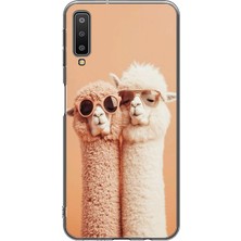 Le Balvo Samsung Galaxy A7 2018 Uyumlu Sevgili Lamalar Baskılı Silikon Kılıf