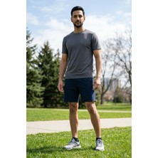 EYDAMOON Erkek Füme Sporcu T-Shirt Hızlı Kuruyan Compression Ter Tutmaz Kumaş