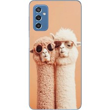 Le Balvo Samsung Galaxy M52 Uyumlu Sevgili Lamalar Baskılı Silikon Kılıf