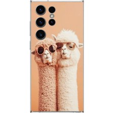 Le Balvo Samsung Galaxy S23 Ultra Uyumlu Sevgili Lamalar Baskılı Silikon Kılıf