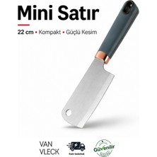 Van Vleck Mini Satır – Kompakt Et ve Sebze Doğrama Bıçağı, Çok Amaçlı Keskin Mutfak Satırı