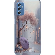 Le Balvo Samsung Galaxy M52 Uyumlu Mor Lamba Altı Baskılı Silikon Kılıf
