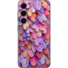 Le Balvo Samsung Galaxy S24 Uyumlu Tüylü Kalpler Baskılı Silikon Kılıf