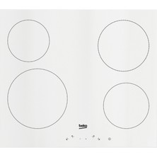 Beko Aov 64400 B Vitkoseramik Ocak 4 Gözlü Elektrikli 6800W Beyaz Cam Yüzey Özellikli Ankastre