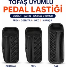 Emr Tofaş Yeni Model Pedal Lastik Takımı 3 Parça | Doğan Şahin Kartal Fren Debriyaj Gaz Pedal Lastiği Seti