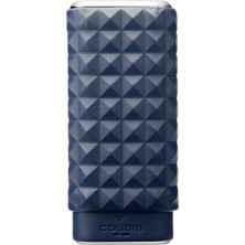 Colibri Quasar Lacivert Sedir Iç Kaplamalı Taşınabilir Seyahat Puro Kılıfı CPK095