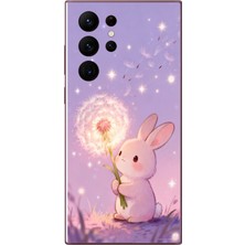 Le Balvo Samsung Galaxy S22 Ultra Uyumlu Büyülü Tavşan Baskılı Silikon Kılıf