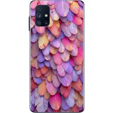 Le Balvo Samsung Galaxy M51 Uyumlu Tüylü Kalpler Baskılı Silikon Kılıf