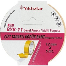 Yıldızlar  Byb-11 Çift Tarafli Köpük Bant 12 Mm*5 mt