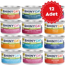 Gimcat Shinycat Broth Sos Içinde Karışık Kedi Konserve Mama 70GRX12 Adet