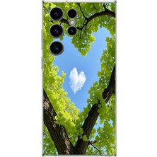 Le Balvo Samsung Galaxy S23 Ultra Uyumlu Kalpli Ağaç Baskılı Silikon Kılıf