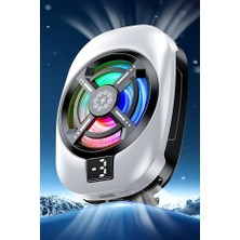 Telefon Soğutucu Fan Radyatörlü Aparatlı 15W Power 3 Farklı Derece Ayarlı Rgb Işıklı Beyaz Fan