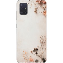 Le Balvo Samsung Galaxy A51 Uyumlu Kuru Dallar Baskılı Silikon Kılıf
