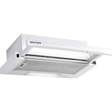 White Daisy F2 Beyaz Aspiratör Çift Motor 310 m3/saat Emiş Gücü ile Aluminyum Filtreli