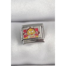 Uravas Store 316L Çelik Gümüş Renk Renkli Çocuk Işlemeli Nomination Charm
