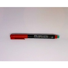 Faber-Castell Kırmızı Asetat Kalemi Permanent M Seri 1525 21 1 Adet Kalem