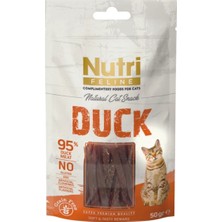 Nutri Feline Süper Premium Doğal Kedi Ödülü 50 gr Tahılsız Ördek Etli Lezzetli Atıştırmalık