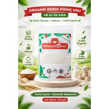 White Organic Organik Pirinç Unu 250 gr +6 Ay