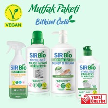 Sır Bio Bitkisel Özlü Mutfak Paketi 4'lü Vegan Ürünler 1000 ml Elde Deterjan 500 ml Parlatıcı