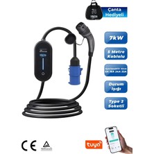 Hims 7kW Ev Tipi Taşınabilir Elektrikli Araç Şarj İstasyonu HCTK-7-PS