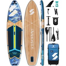 SavaBoards Coral King Premium Şişme Paddle Board SUP Seti ( Tekerlekli Taşıma Çantalı) 351x89x15 cm