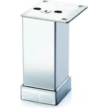 Hobidabi 12 cm Alüminyum Düz Kare 40X40 Ayak Krom