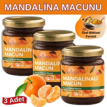 Hanzade Bitkisel Mandalina Macunu 3'lü Set | Zencefil, Zerdeçal, Havlıcan, Tarçın, Bal & Propolis Içeren Karışık Bitkisel Macun 210 ml