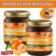 Hanzade Bitkisel Mandalina Macunu 2'li Set | Zencefil, Zerdeçal, Havlıcan, Tarçın, Bal & Propolis Içeren Karışık Bitkisel Macun 210 ml