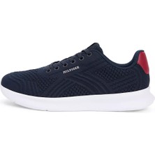 Tommy Hilfiger Erkek Düşük Bilekli Rahat Tekstil Ön Yüzeyli Lacivert Sneaker FM0FM05755-DW5