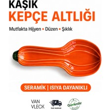 Van Vleck Kabak Şeklinde Seramik Kaşık Altlığı – Dekoratif Kaşık Tutucu, Tezgah Koruyucu Mutfak Aksesuarı