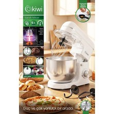 Özbience KMX-3638 Hamur Yoğurma ve Stand Mikser 5,3 Lt 1300W 8 Hızlı Beyaz