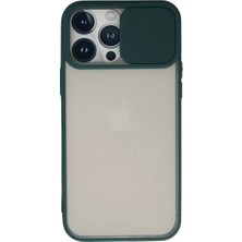 Uravas Store Iphone 13 Pro Max Kılıf Palm Buzlu Kamera Sürgülü Silikon - Yeşil