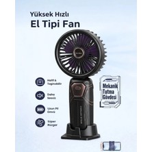 Kılıf House Mekanik Tasarımlı Telefon Standlı Yüksek Hızlı Şarjlı Taşınabilir El Fanı Mini Vantilatör