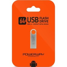 Uravas Store Powerway 64 GB Metal USB 2.0 Flash Bellek