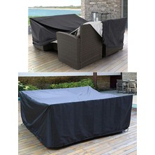 Coverplus Su Geçirmez Bahçe Mobilya Koruma Örtüsü Siyah 300 x 200 x 80 cm Dayanıklı PVC Malzeme