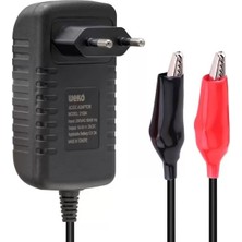 Uravas Store Weko 14.4 Volt - 2 Amper Krokodil Uçlu Kırmızı Yeşil Ledli Yerli Üretim Akü Şarj Cihazı (Out :12V-2