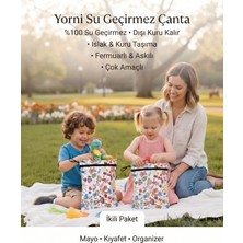 Yorni 2 ADET Family, 36x30 CM, Su Geçirmez, Islak Mayo Bebek Bakım Çanta/Torba, Organizer, Makinede Yıkanabilir, Fermuarlı & Askılı | Mayo, Bebek Bezi, Spor & Seyahat için
