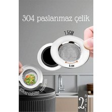 Uravas Store Hsnet Lavabo Süzgeci - 7.5 cm Çap 2 Li̇ Set Gider Sügeci Lavabo Süzgeci