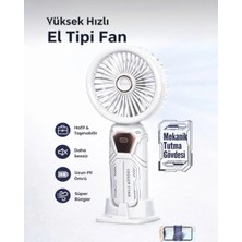 Kılıf House Mekanik Tasarımlı Telefon Standlı Yüksek Hızlı Şarjlı Taşınabilir El Fanı Mini Vantilatör