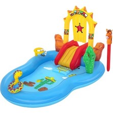 Bestway Vahşi Batı Oyun Havuzu 264 x 188 x 140 cm Renkli Şişme Kaydıraklı Eğlence
