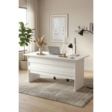 Yurudesign Vario A Ofis Çalışma Masası Ahşap Malzeme 140 cm Genişlik Modern Tasarım 3 Renk VO1-W